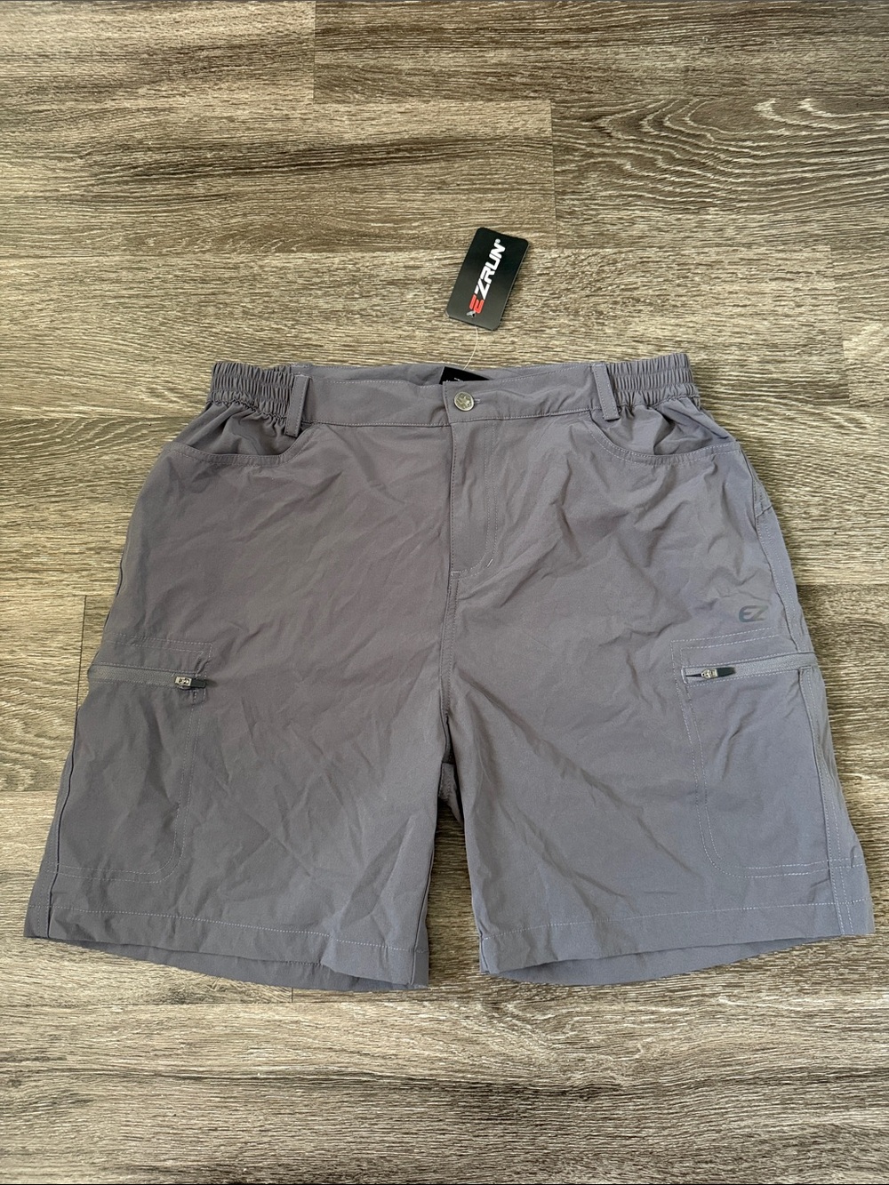 Men's Gray EZRUN Lightweight Cargo Shorts